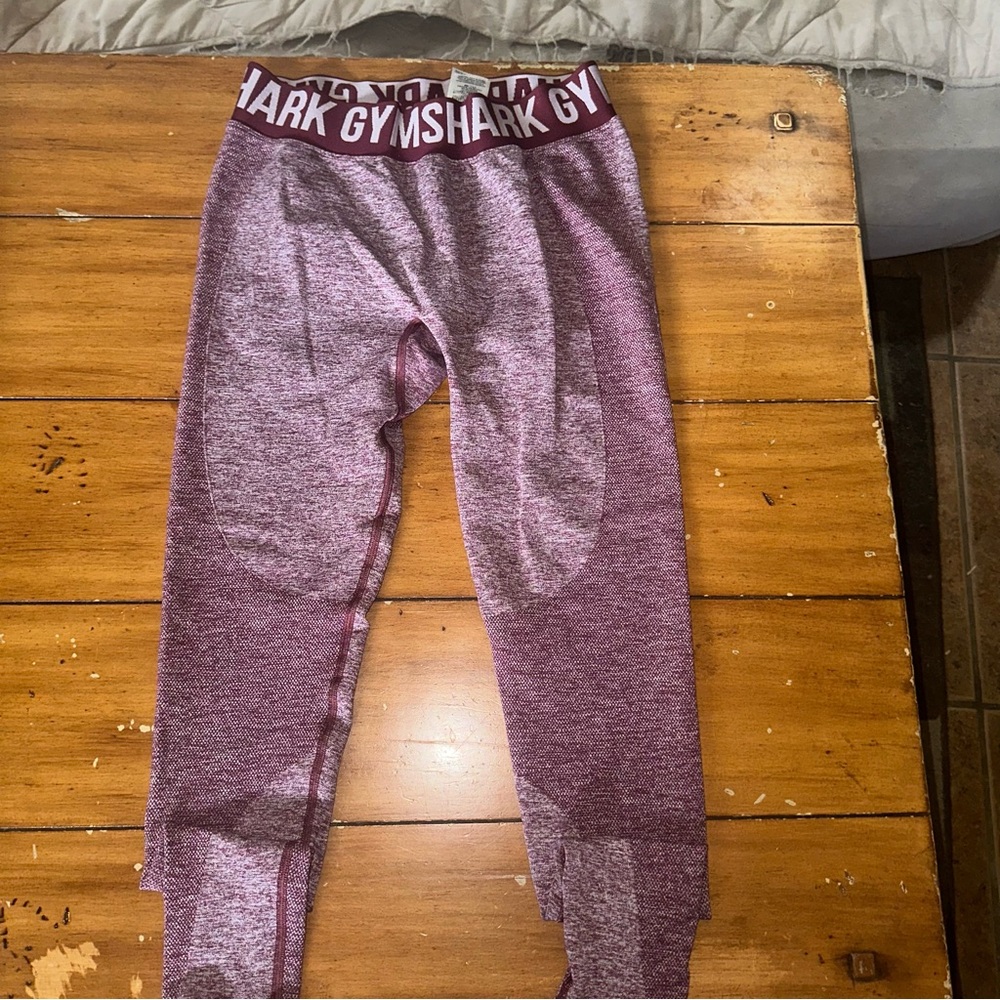 Gymshark Flex Hugh Waisted Leggings, Burgundy Marl